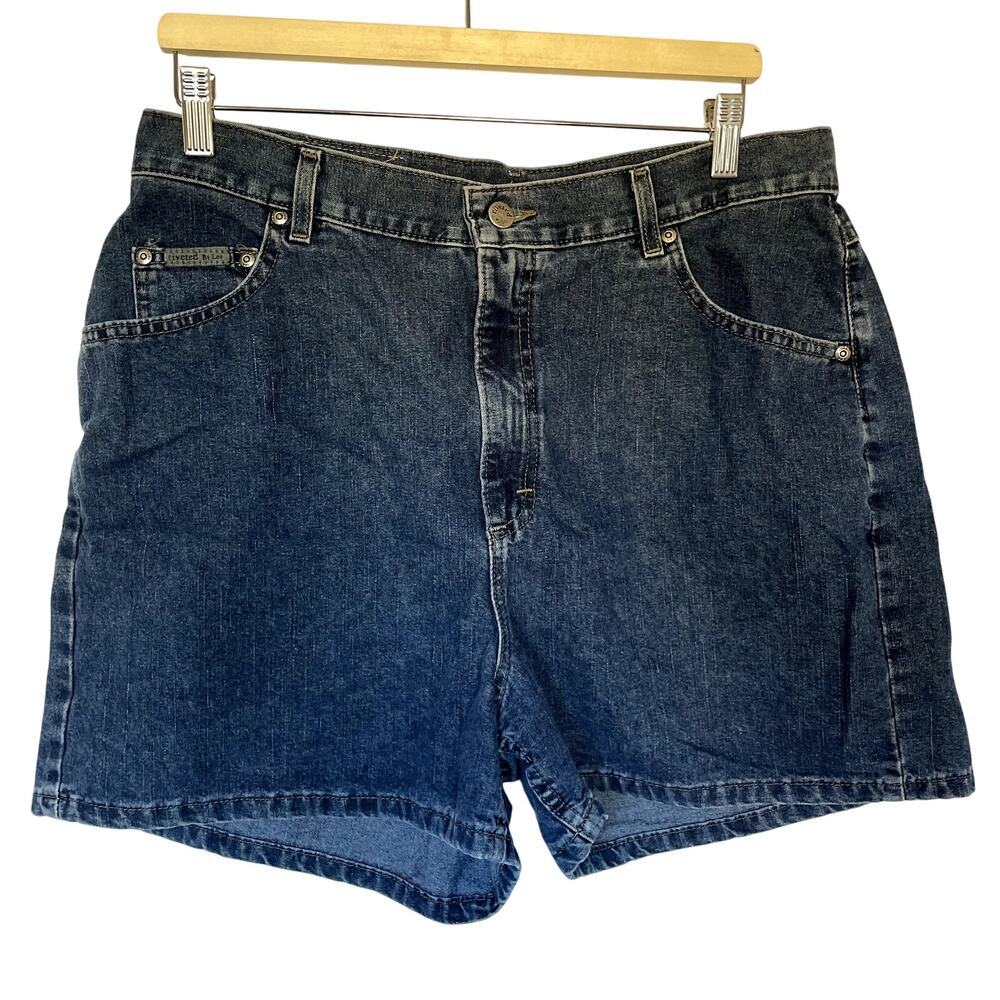Riveted by Lee high waist women's blue denim jeans size‎ 16W pockets summery